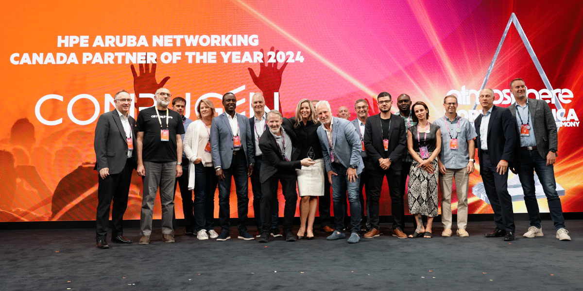 Compugen receives the 2024 Canada Partner of the Year Award from HPE Aruba Networking