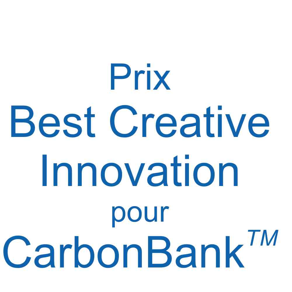 CarbonBank ™ remporte le prix de la meilleure innovation créative en 2018