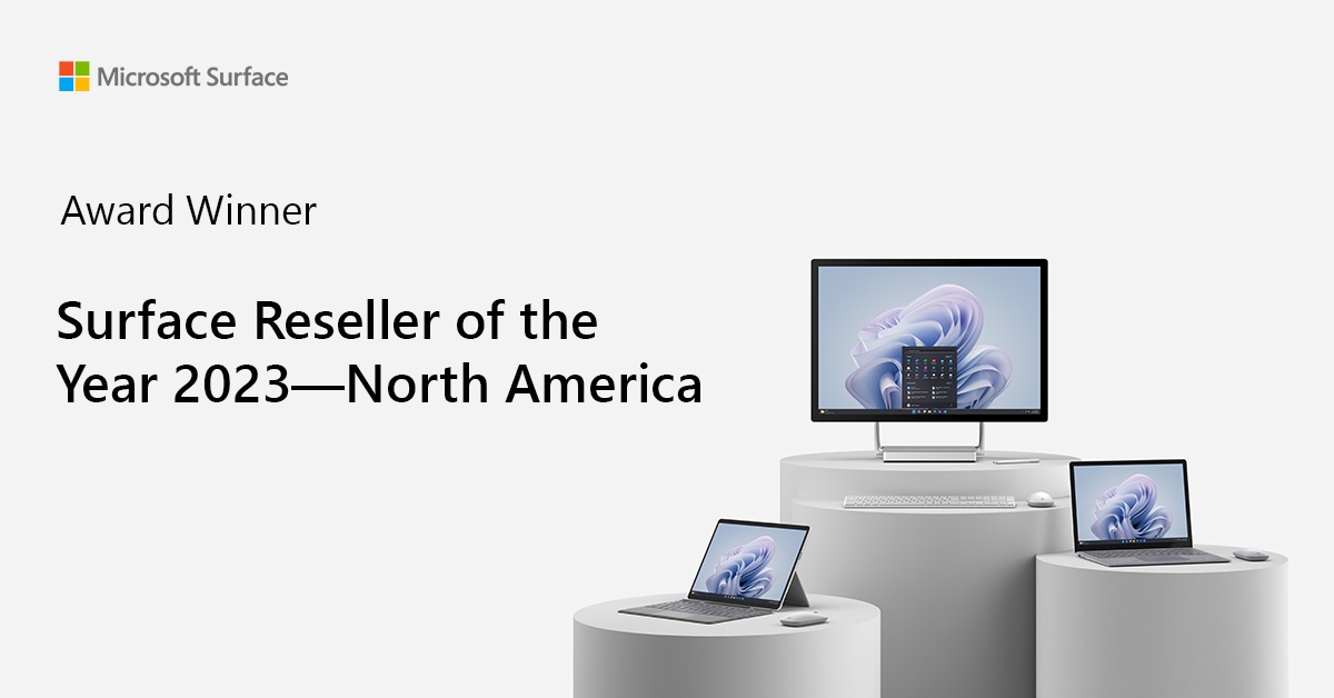 Compugen remporte le prix du partenaire revendeur nord-américain de PC Surface de l'année 2023 de Microsoft